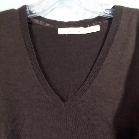 Old Navy Root Beer Brown V-neck Wool Blend Pullover Sweater Size L - Picture 3 of 4